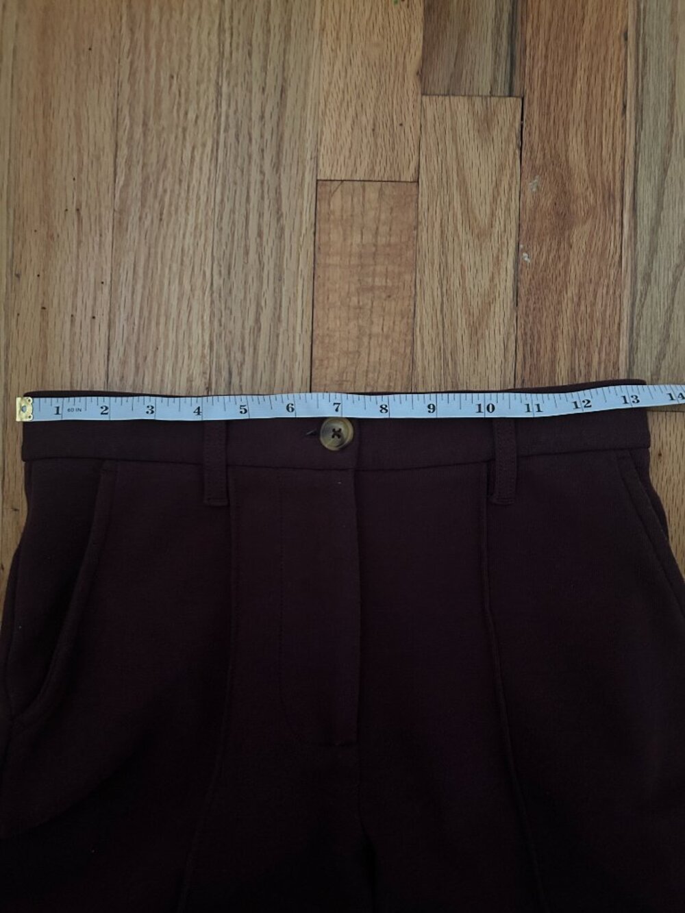 Urban Outfitters Dark Brown Ponte Flare Pants Women's Small Petite Dark Academia - Picture 9 of 11